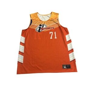 i9 Sports Basketball Jersey Adult XL Orange Yellow 71 Mesh Dry-Excel Excellent